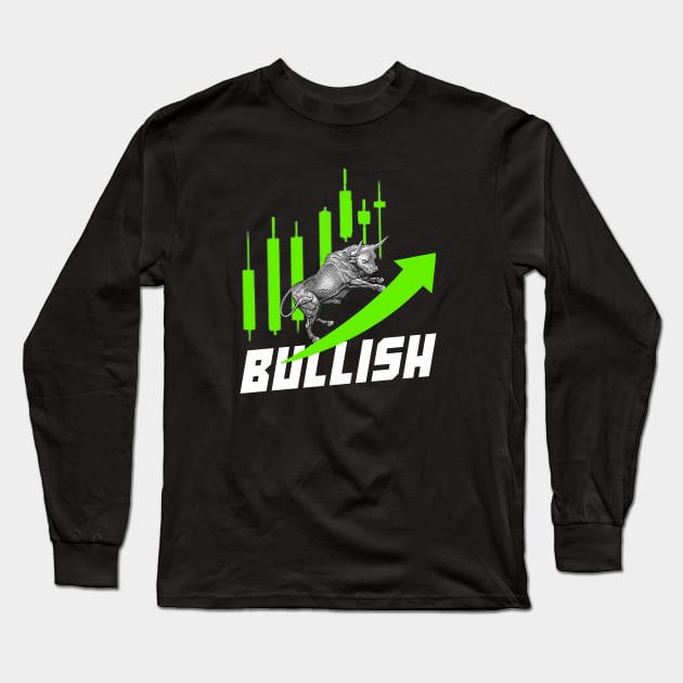 Bullish Long Sleeve T-Shirt by Proway Design